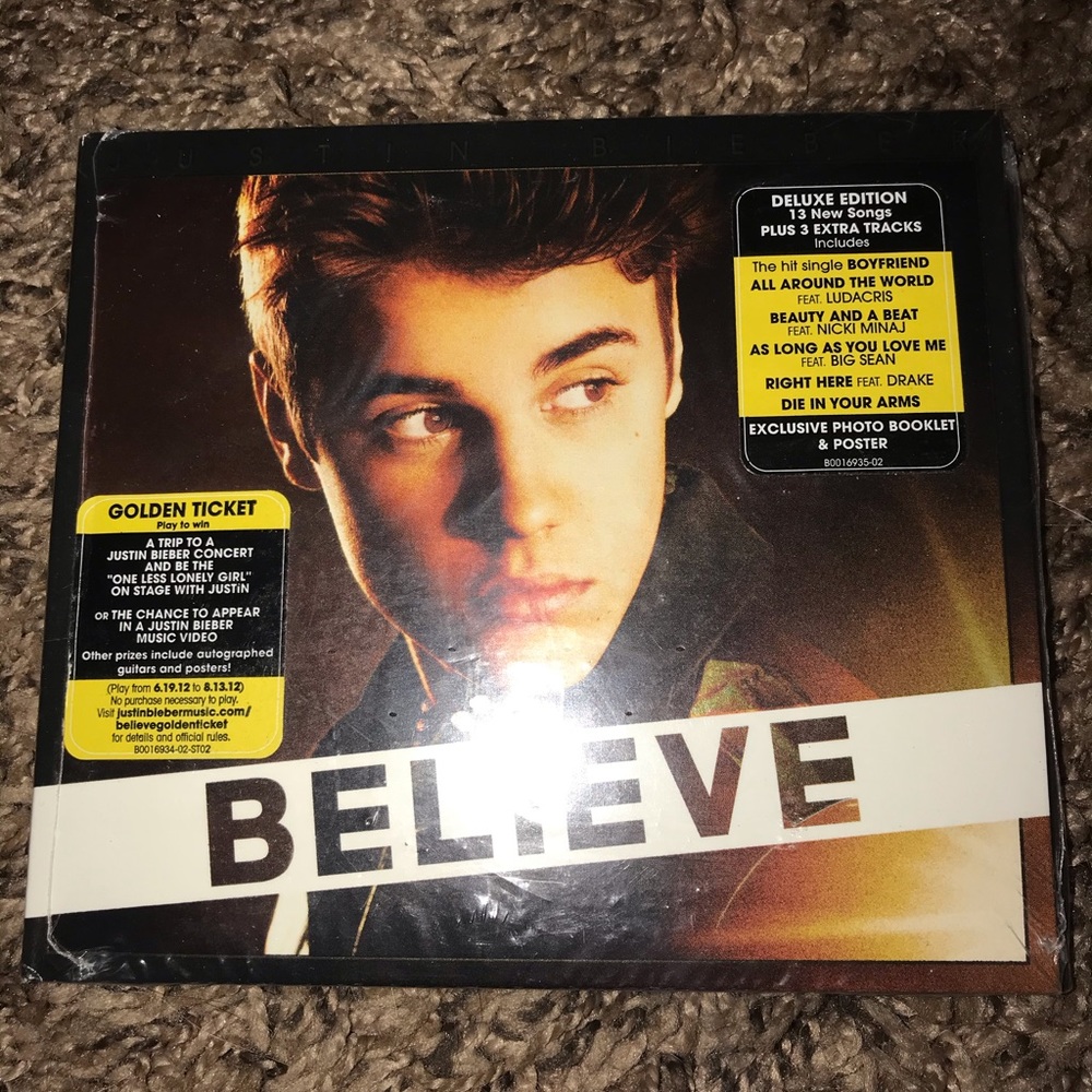 Justin Bieber Believe album, never been opened.